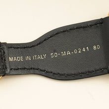 Christian Dior Navy Blue Jacquard Logo Oblique CD Waist Belt