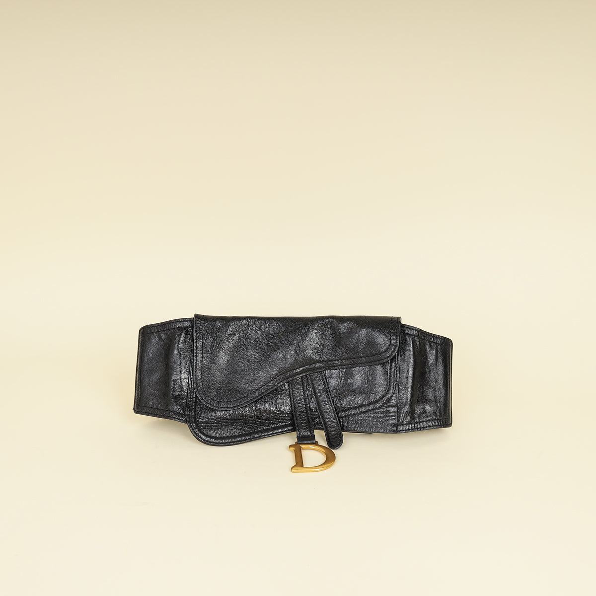 Christian Dior Black Saddle Belt Bag