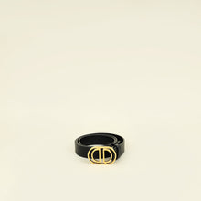 Christian Dior Black 30 Montaigne Cut Out CD 25mm Belt