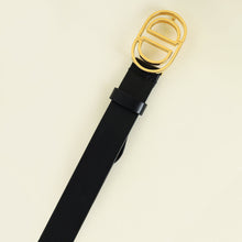 Christian Dior Black 30 Montaigne Cut Out CD 25mm Belt
