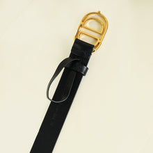 Christian Dior Black 30 Montaigne Cut Out CD 25mm Belt