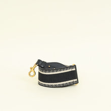 Christian Dior Black Logo Embroidered Bag Strap