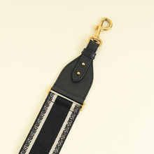 Christian Dior Black Logo Embroidered Bag Strap