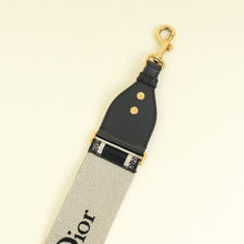 Christian Dior Black Logo Embroidered Bag Strap