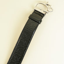 Christian Dior Dark Green Embossed Belt