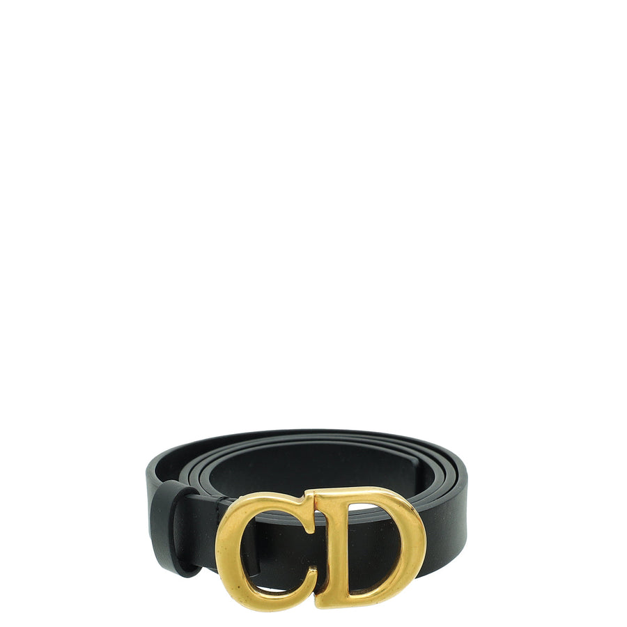 Christian Dior Black Saddle 20mm Belt