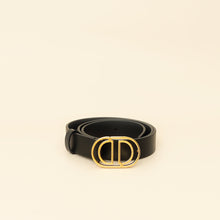 Christian Dior Black 30 Montaigne Cut-Out CD Belt