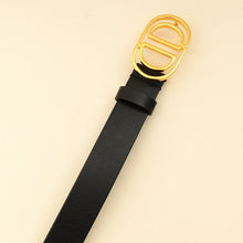 Christian Dior Black 30 Montaigne Cut-Out CD Belt