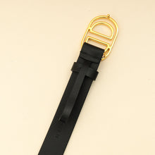 Christian Dior Black 30 Montaigne Cut-Out CD Belt