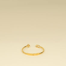 Christian Dior Gold CD Clover Crystal Cuff Bracelet