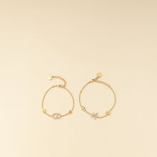 Christian Dior Gold Finish CD & Star Clair D Lune Set  Bracelet