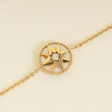 Christian Dior 18K Yellow Gold MOP Diamond Rose Des Vents Bracelet