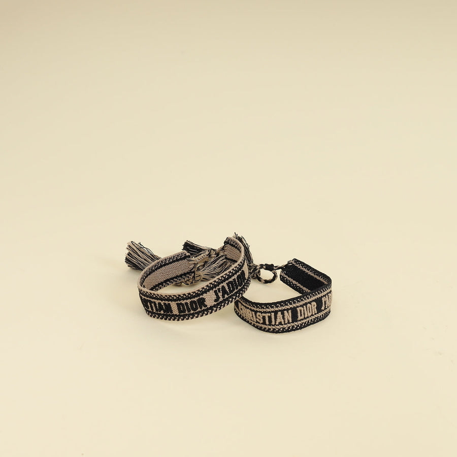 Christian Dior Bicolor J'adior Cotton Bracelet Set
