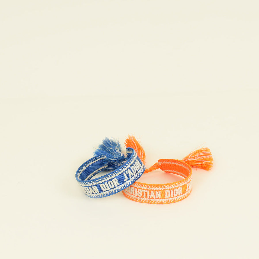 Christian Dior Bicolor J'adior Technical Cotton Bracelet Set