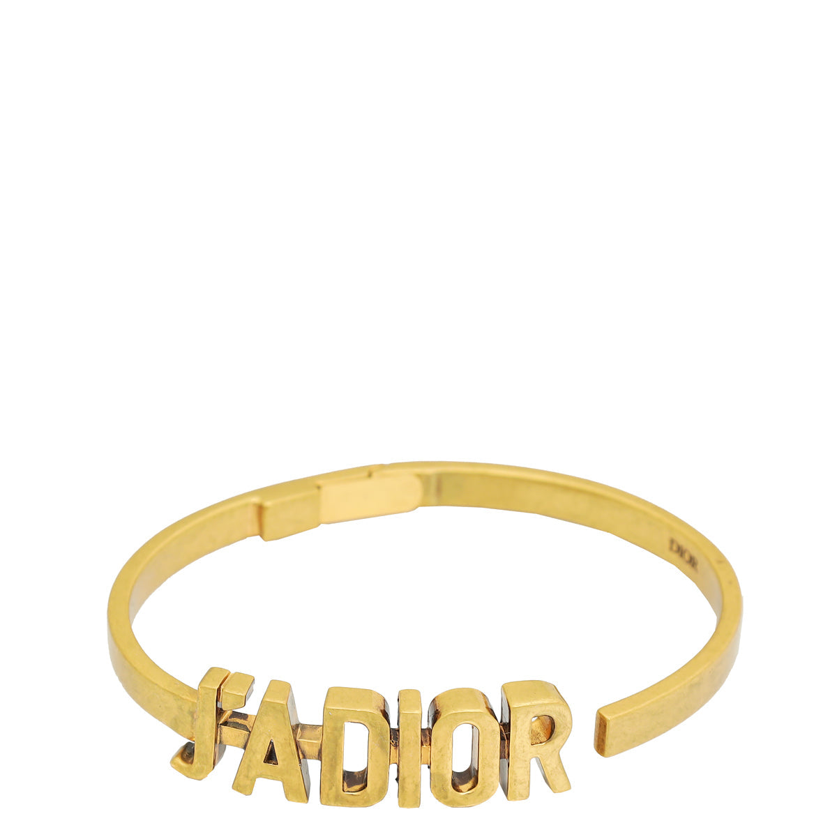 Christian Dior Aged Gold Finish J'Adior Cuff Bracelet