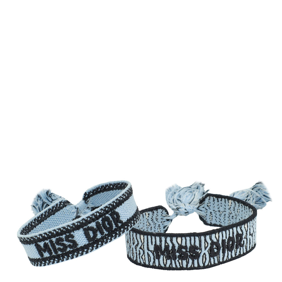 Christian Dior Bicolor Miss Dior Cotton Set Bracelet