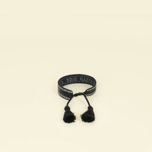 Christian Dior Black J'Adior Embroidered w/ Crystal Friendship Bracelet