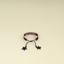 Christian Dior Tricolor Logo Embroidered Friendship Bracelet