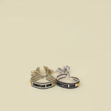 Christian Dior Bicolor Flower & Butterfly Charm Friendship Bracelet Set