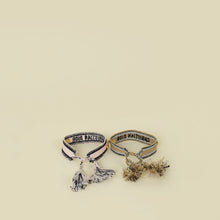 Christian Dior Bicolor Flower & Butterfly Charm Friendship Bracelet Set