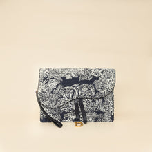 Christian Dior Bicolor Toile de Jouy Reverse Saddle Pouch