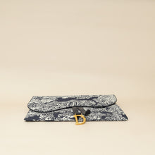 Christian Dior Bicolor Toile de Jouy Reverse Saddle Pouch