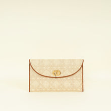Christian Dior Bicolor 30 Montaigne Avenue Natural Raffia Cannage Pouch
