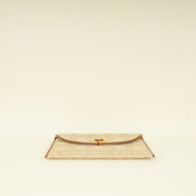 Christian Dior Bicolor 30 Montaigne Avenue Natural Raffia Cannage Pouch