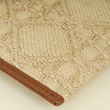 Christian Dior Bicolor 30 Montaigne Avenue Natural Raffia Cannage Pouch