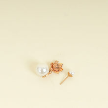 Christian Dior Rose Gold White Pearl Tribales Flower Earrings