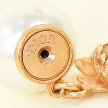 Christian Dior Rose Gold White Pearl Tribales Flower Earrings