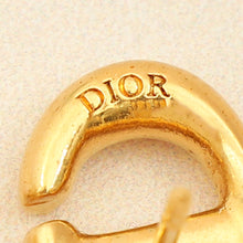 Christian Dior Gold CD Navy Earrings