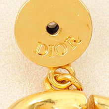 Christian Dior Gold CD Navy Earrings