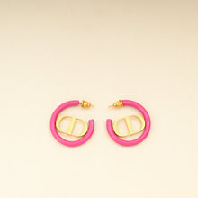 Christian Dior Gold 30 Montaigne Hoop Earrings