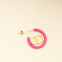 Christian Dior Gold 30 Montaigne Hoop Earrings