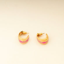 Christian Dior Gold Code Hoop Earrings