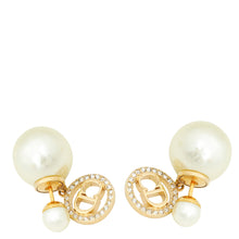 Christian Dior White CD Crystal Dior Tribales Earrings
