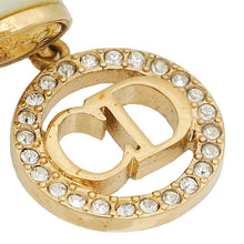 Christian Dior White CD Crystal Dior Tribales Earrings