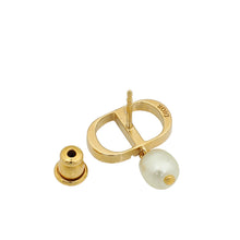 Christian Dior White Petit CD Earrings