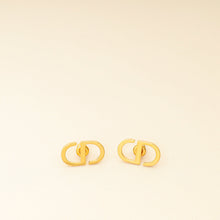 Christian Dior Gold Finish CD Icon Earrings