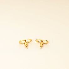 Christian Dior Gold Finish CD Icon Earrings