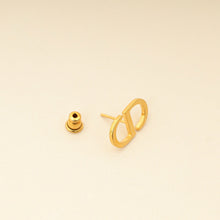 Christian Dior Gold Finish CD Icon Earrings