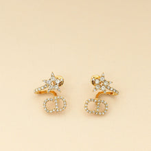 Christian Dior Gold Finish CD Star Wrap Around Clair D Lune Earrings