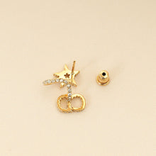 Christian Dior Gold Finish CD Star Wrap Around Clair D Lune Earrings