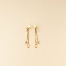 Christian Dior Gold Finish Tribales Drop Earrings
