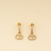 Christian Dior Gold Finish Hoop Clair D Lune Earrings