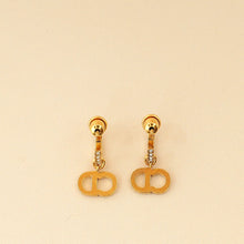 Christian Dior Gold Finish Hoop Clair D Lune Earrings