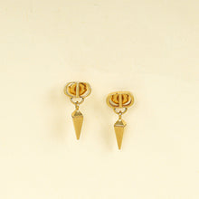 Christian Dior Gold Finish Petit CD Earrings