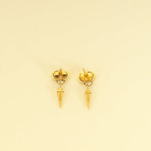 Christian Dior Gold Finish Petit CD Earrings