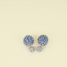 Christian Dior Blue Crystal Studded Tribales Earrings